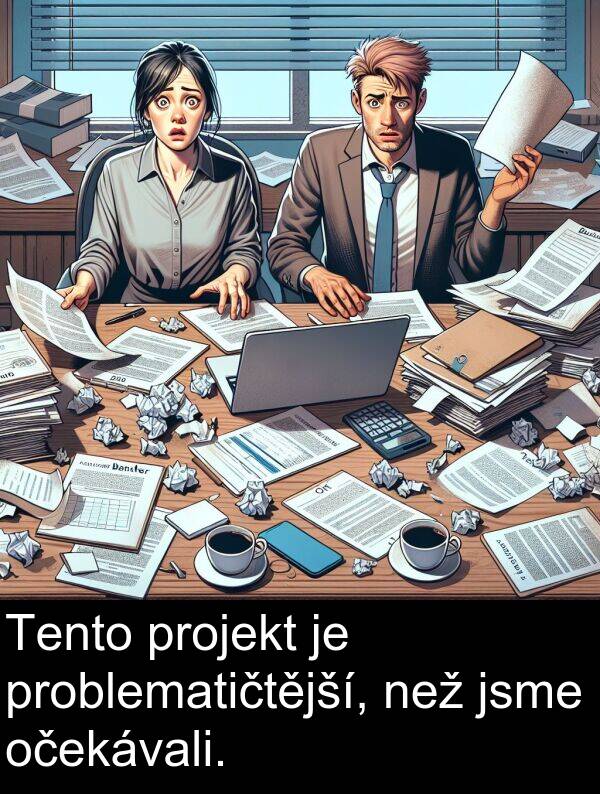 než: Tento projekt je problematičtější, než jsme očekávali.