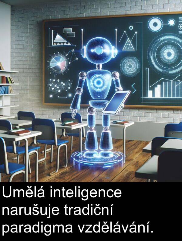 paradigma: Umělá inteligence narušuje tradiční paradigma vzdělávání.