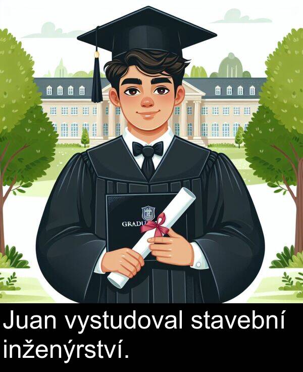 stavební: Juan vystudoval stavební inženýrství.
