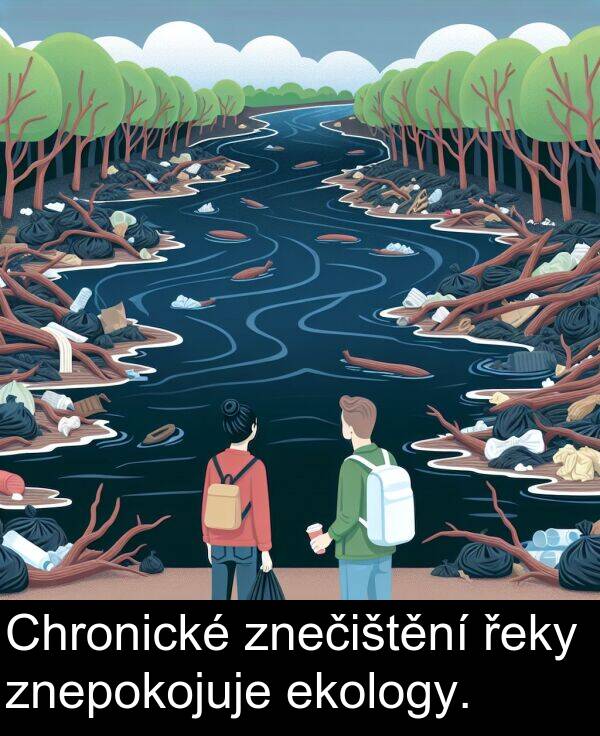 řeky: Chronické znečištění řeky znepokojuje ekology.