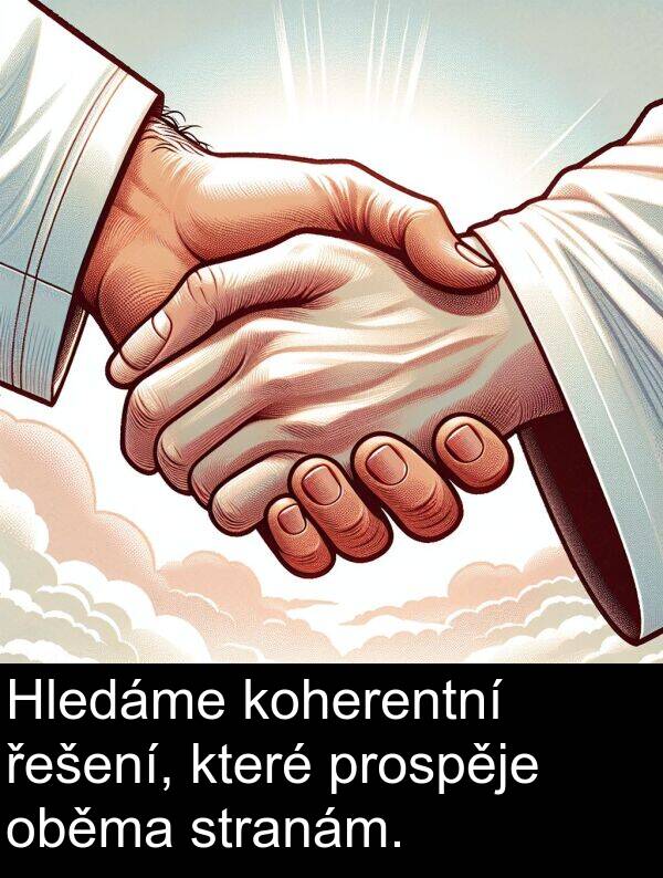 řešení: Hledáme koherentní řešení, které prospěje oběma stranám.
