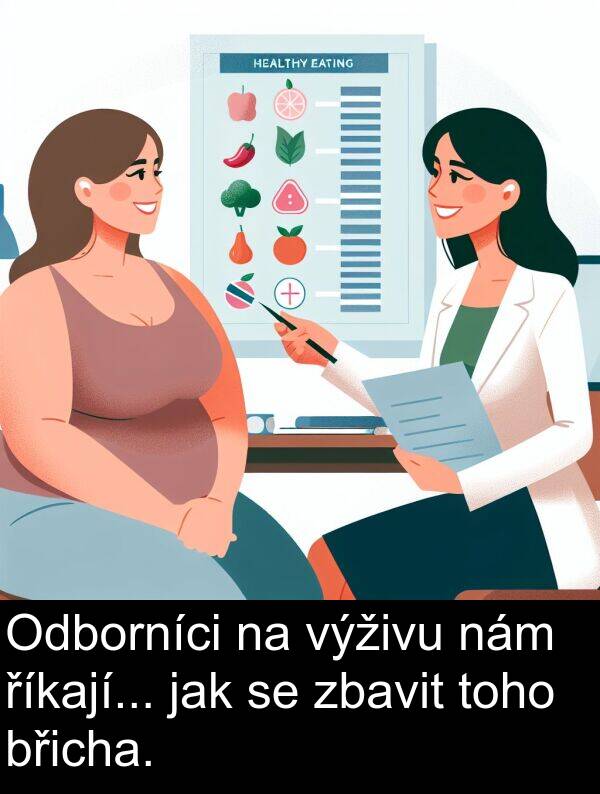říkají: Odborníci na výživu nám říkají... jak se zbavit toho břicha.