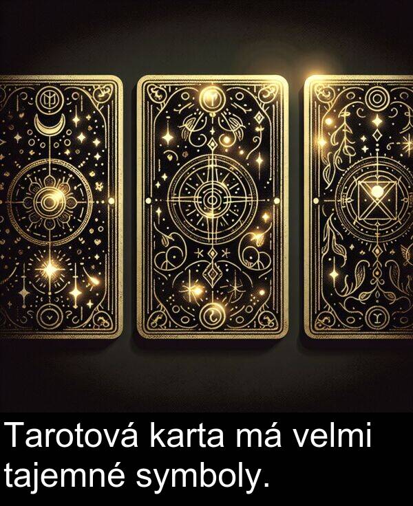 tajemné: Tarotová karta má velmi tajemné symboly.