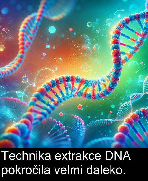 daleko: Technika extrakce DNA pokročila velmi daleko.