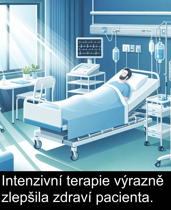 pacienta: Intenzivní terapie výrazně zlepšila zdraví pacienta.