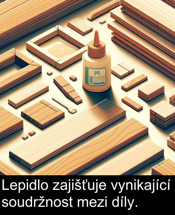 vynikající: Lepidlo zajišťuje vynikající soudržnost mezi díly.