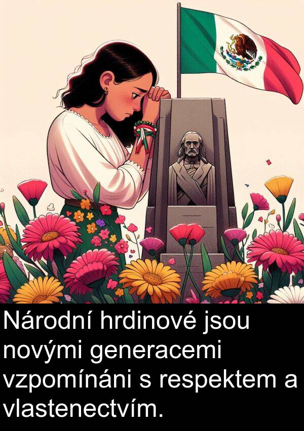 generacemi: Národní hrdinové jsou novými generacemi vzpomínáni s respektem a vlastenectvím.