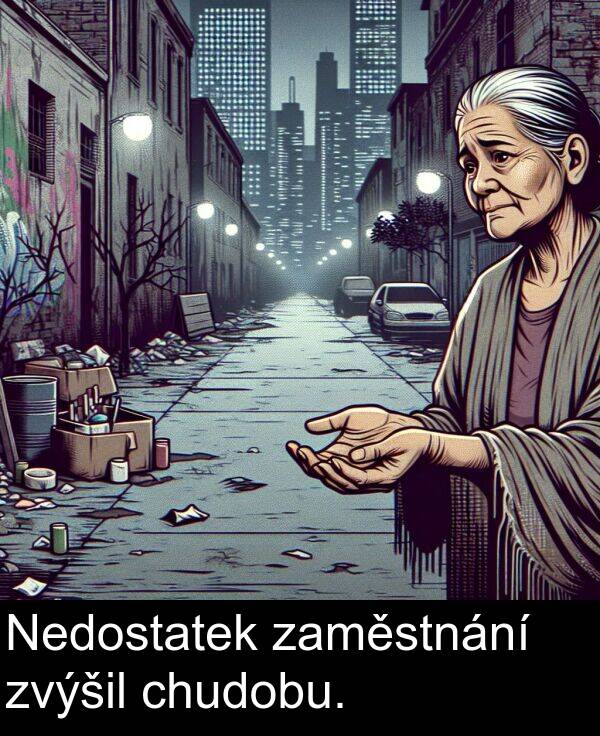 chudobu: Nedostatek zaměstnání zvýšil chudobu.