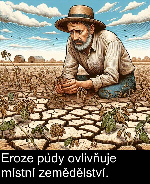 zemědělství: Eroze půdy ovlivňuje místní zemědělství.