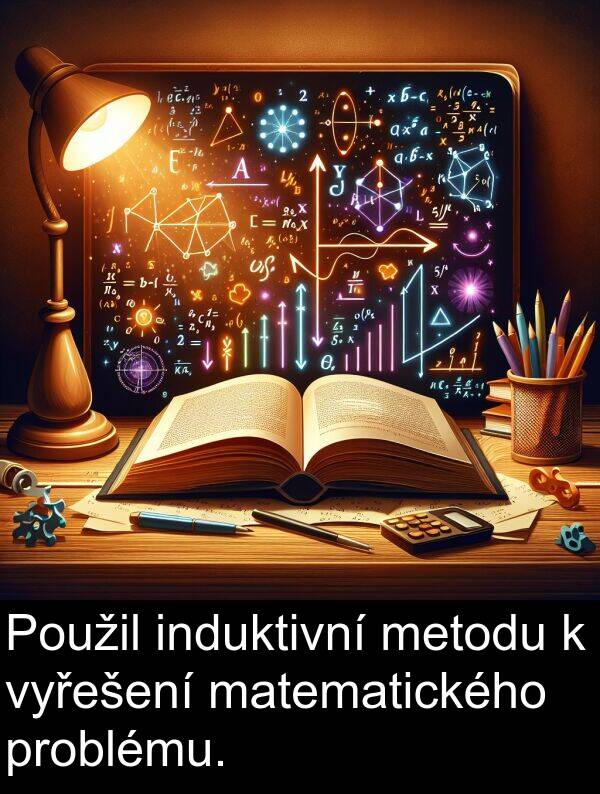 induktivní: Použil induktivní metodu k vyřešení matematického problému.