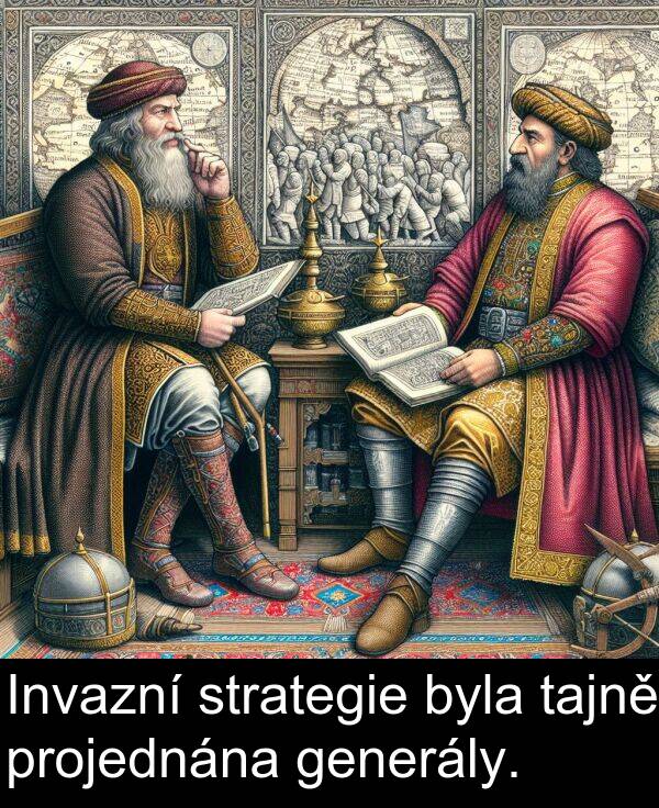 generály: Invazní strategie byla tajně projednána generály.