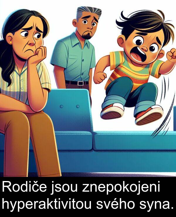 znepokojeni: Rodiče jsou znepokojeni hyperaktivitou svého syna.