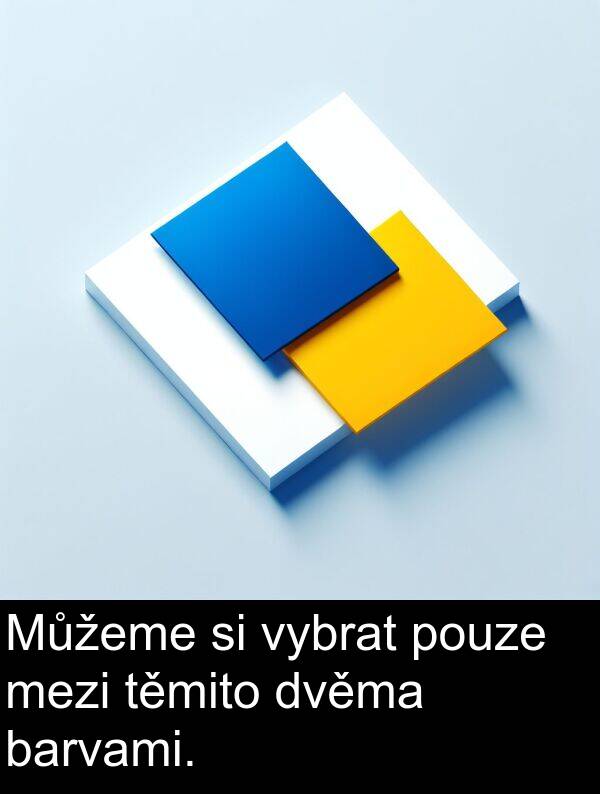 barvami: Můžeme si vybrat pouze mezi těmito dvěma barvami.