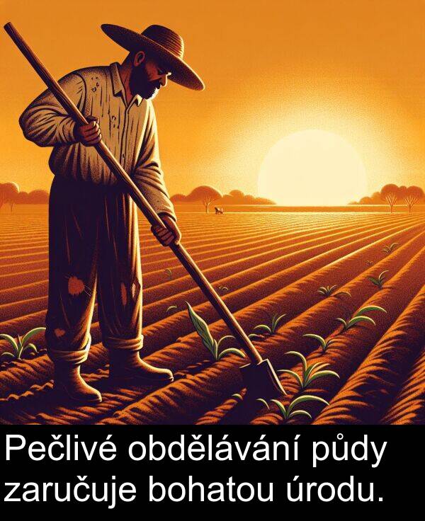 obdělávání: Pečlivé obdělávání půdy zaručuje bohatou úrodu.