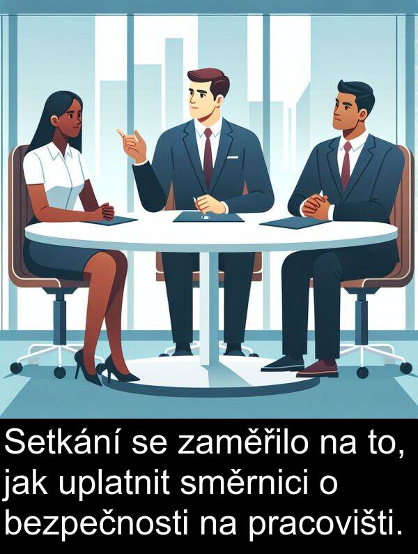 bezpečnosti: Setkání se zaměřilo na to, jak uplatnit směrnici o bezpečnosti na pracovišti.