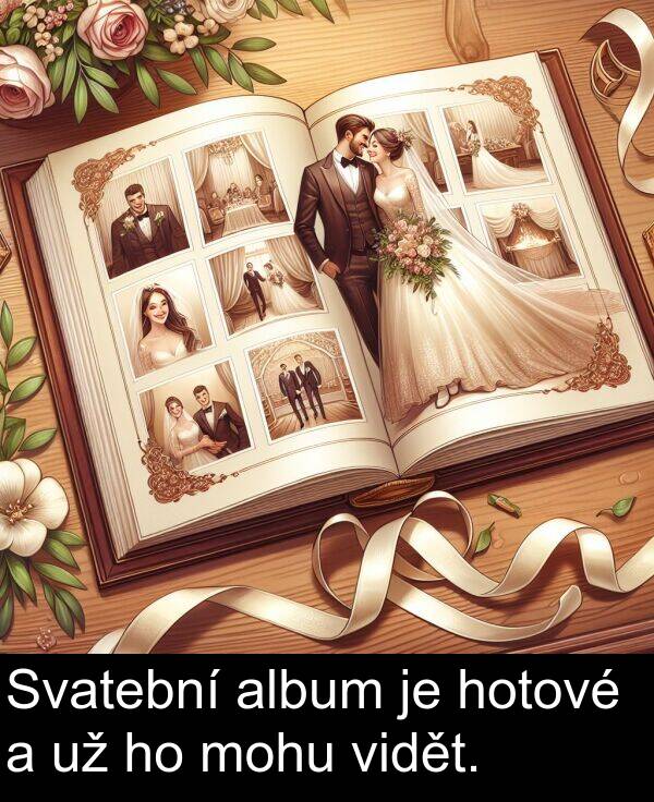 album: Svatební album je hotové a už ho mohu vidět.