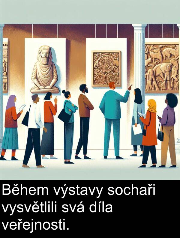 svá: Během výstavy sochaři vysvětlili svá díla veřejnosti.