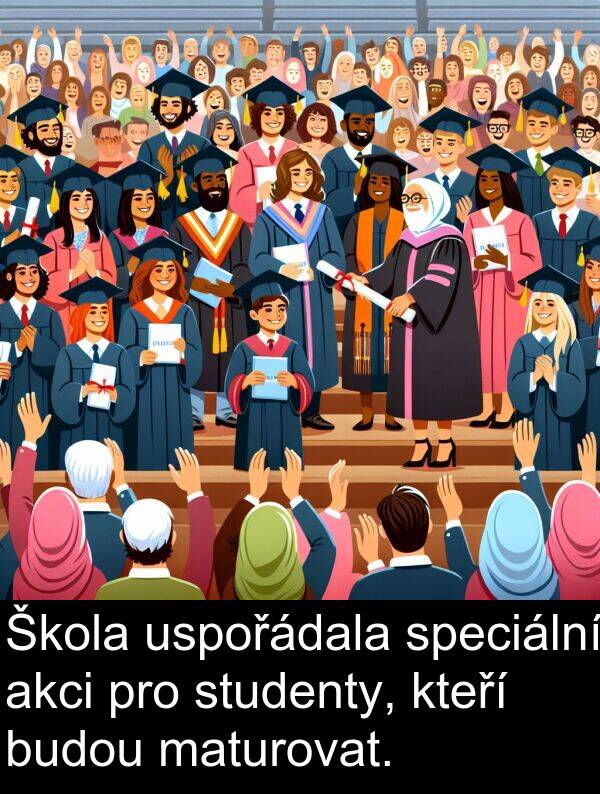 akci: Škola uspořádala speciální akci pro studenty, kteří budou maturovat.