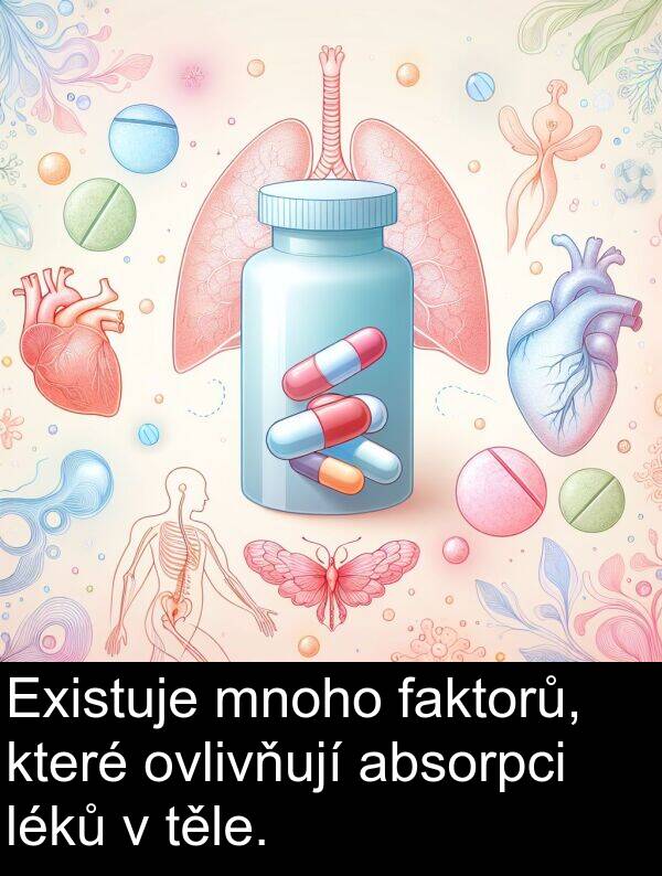 těle: Existuje mnoho faktorů, které ovlivňují absorpci léků v těle.