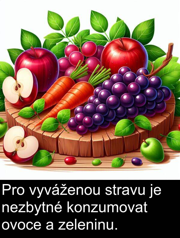 zeleninu: Pro vyváženou stravu je nezbytné konzumovat ovoce a zeleninu.