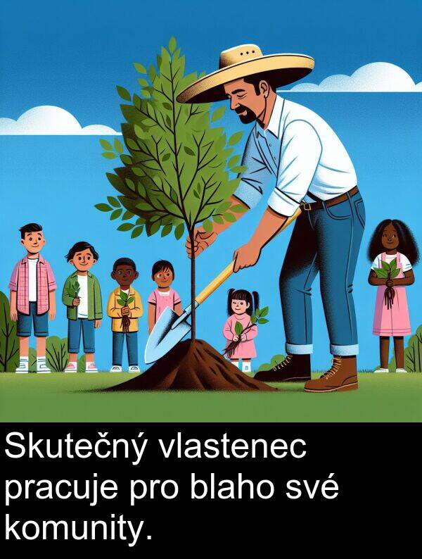 vlastenec: Skutečný vlastenec pracuje pro blaho své komunity.
