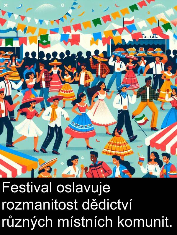 dědictví: Festival oslavuje rozmanitost dědictví různých místních komunit.