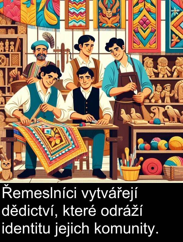 dědictví: Řemeslníci vytvářejí dědictví, které odráží identitu jejich komunity.