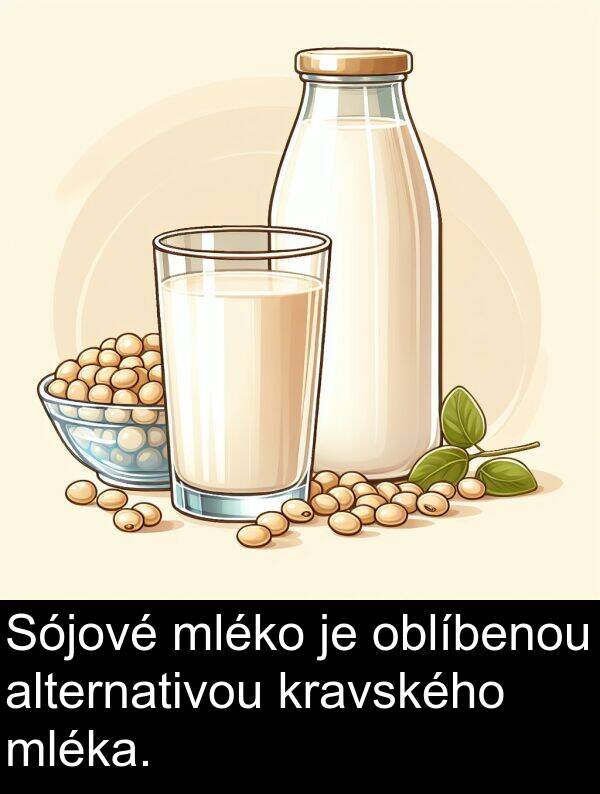 kravského: Sójové mléko je oblíbenou alternativou kravského mléka.