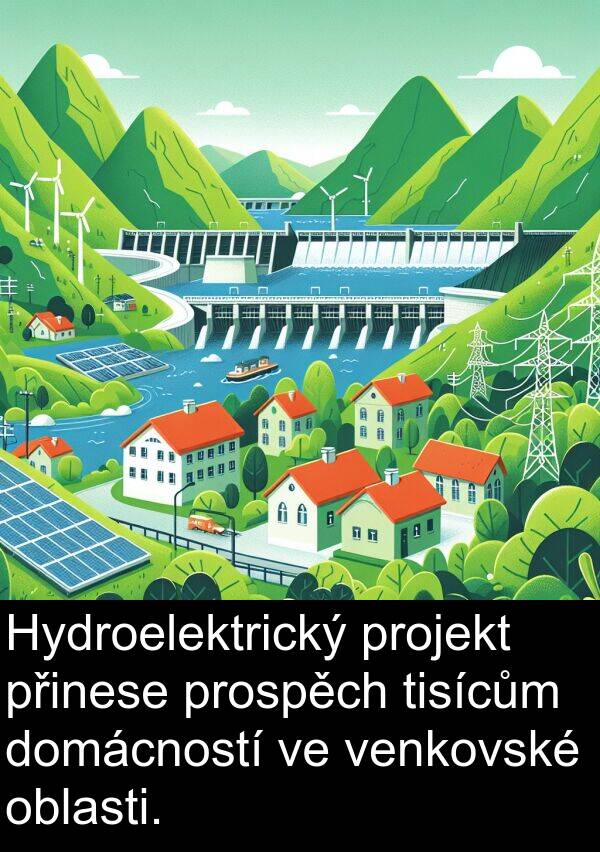 tisícům: Hydroelektrický projekt přinese prospěch tisícům domácností ve venkovské oblasti.