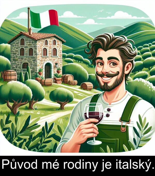 rodiny: Původ mé rodiny je italský.