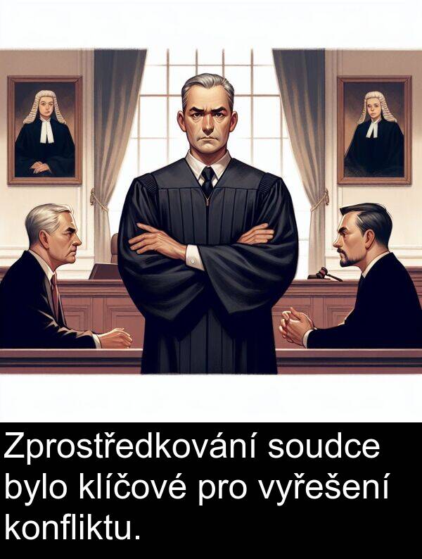 bylo: Zprostředkování soudce bylo klíčové pro vyřešení konfliktu.