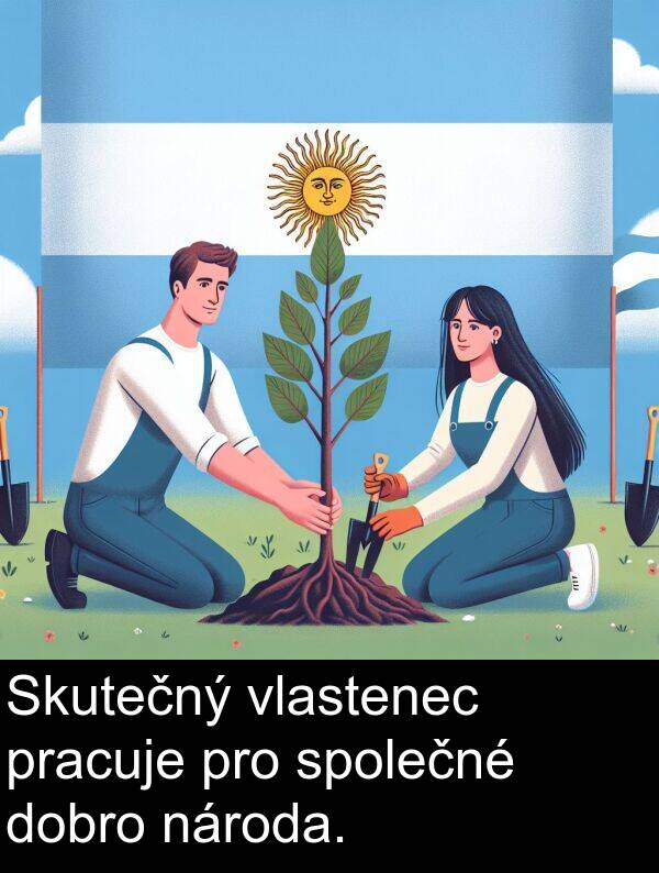vlastenec: Skutečný vlastenec pracuje pro společné dobro národa.