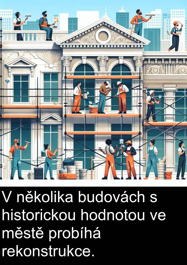 historickou: V několika budovách s historickou hodnotou ve městě probíhá rekonstrukce.