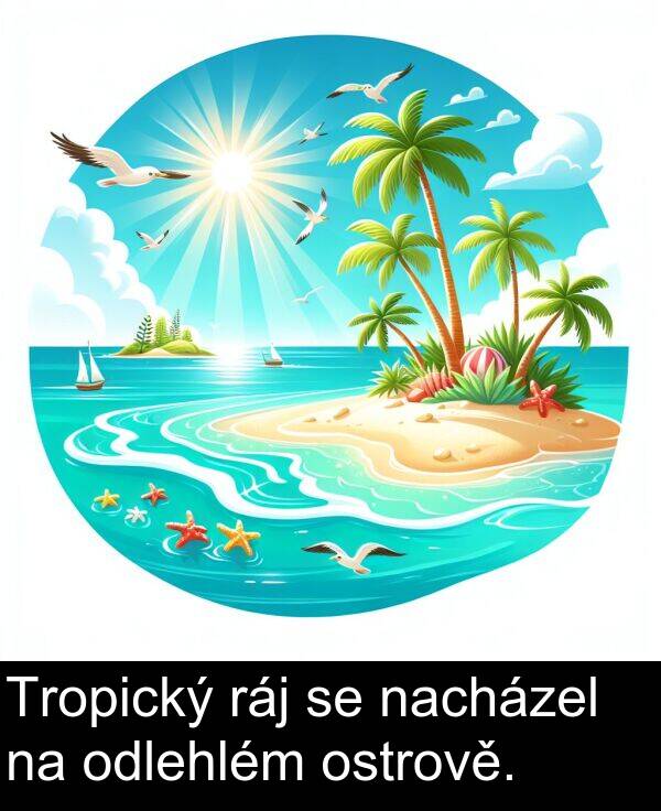 ráj: Tropický ráj se nacházel na odlehlém ostrově.