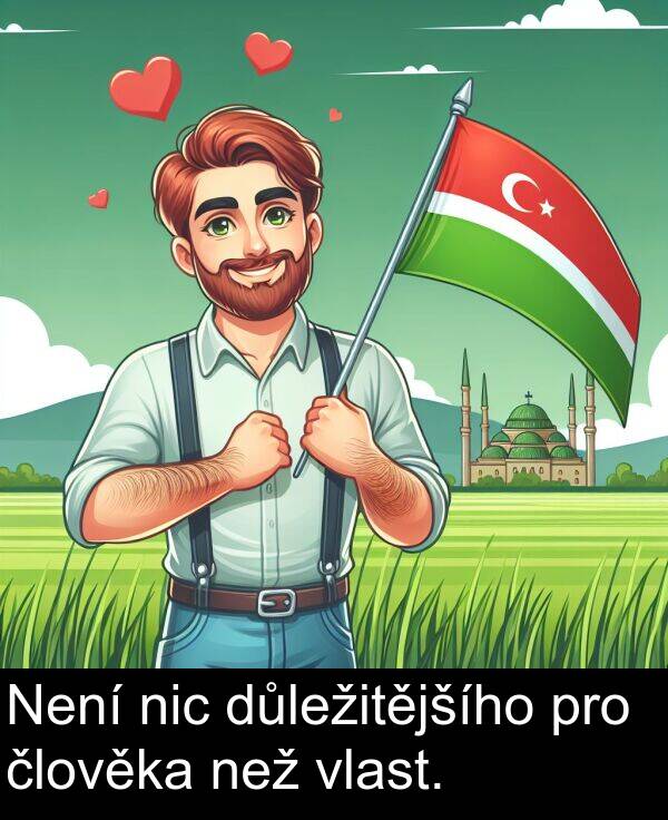 člověka: Není nic důležitějšího pro člověka než vlast.