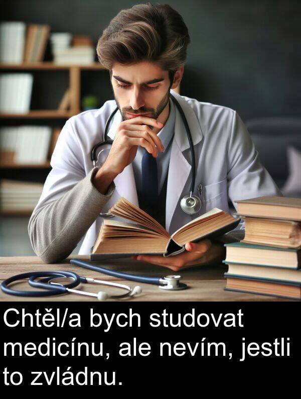 ale: Chtěl/a bych studovat medicínu, ale nevím, jestli to zvládnu.