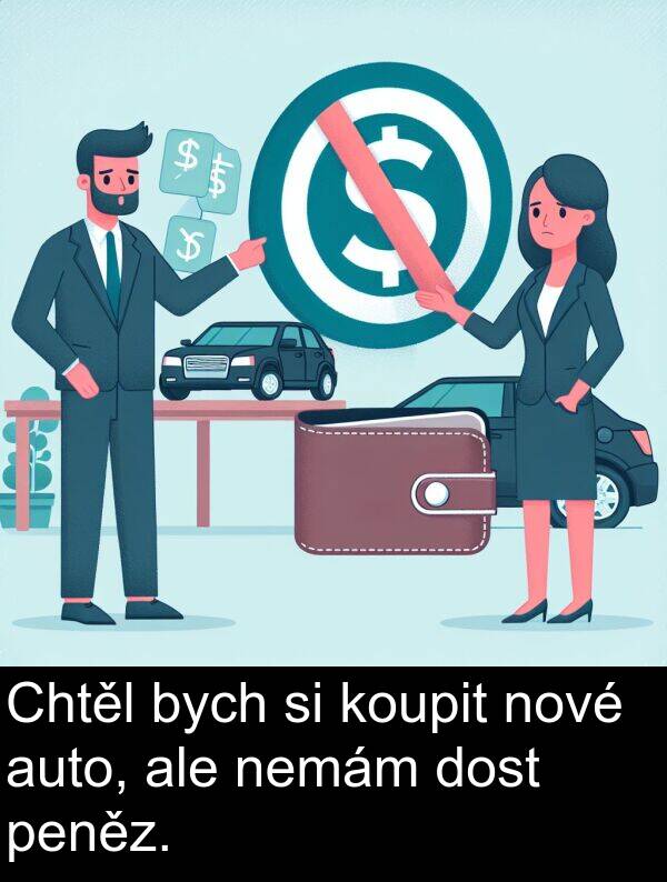 ale: Chtěl bych si koupit nové auto, ale nemám dost peněz.