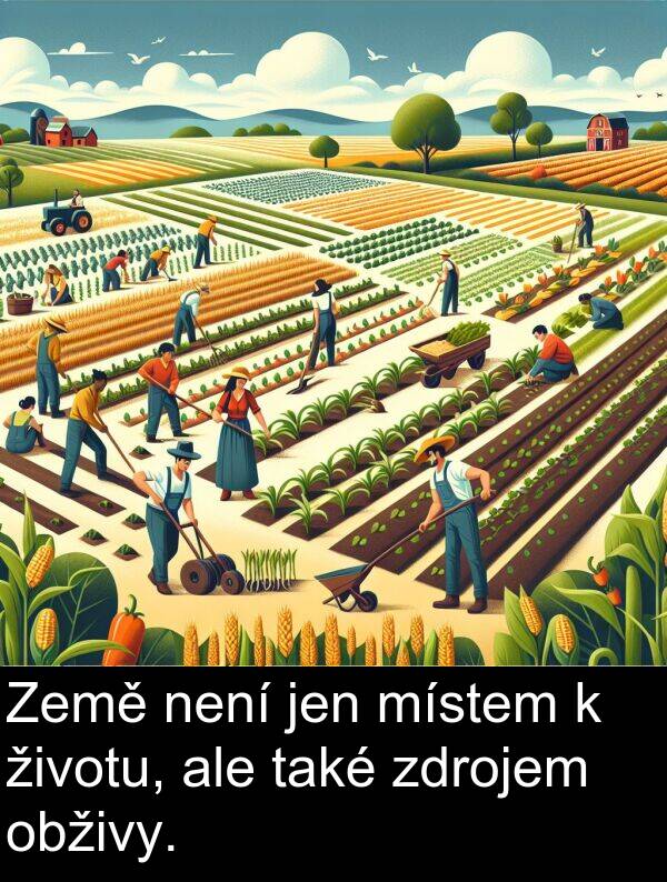 životu: Země není jen místem k životu, ale také zdrojem obživy.