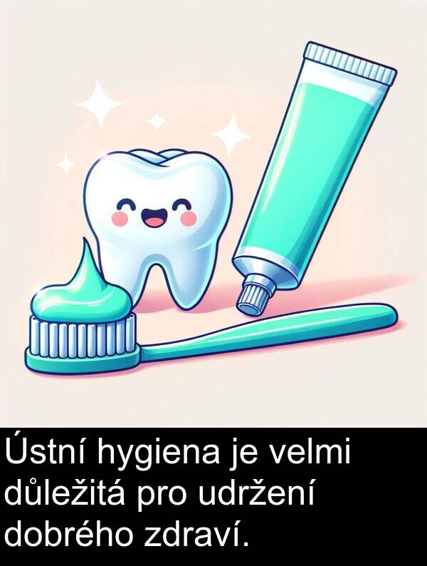 udržení: Ústní hygiena je velmi důležitá pro udržení dobrého zdraví.
