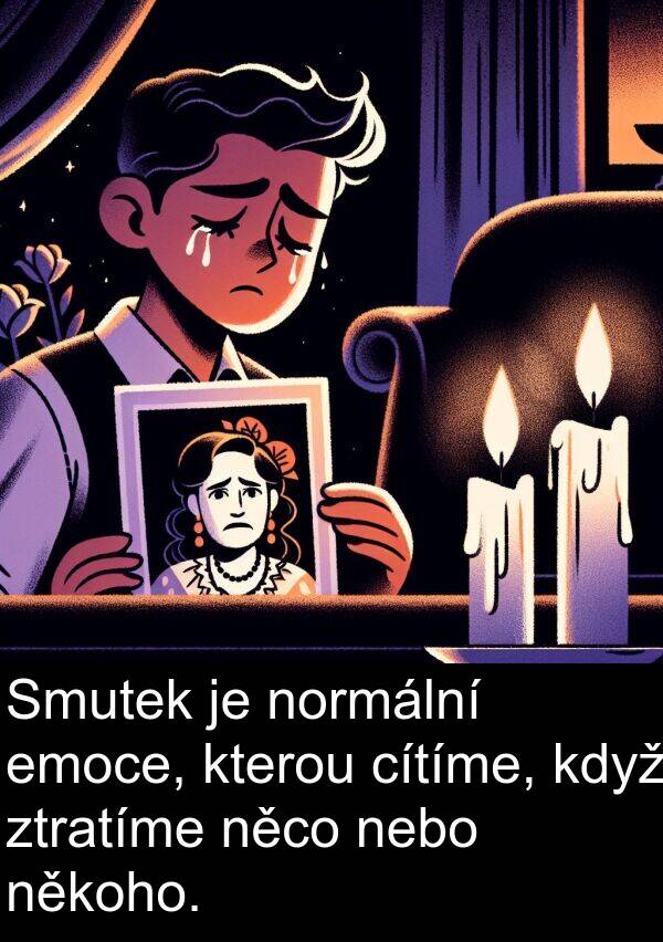 cítíme: Smutek je normální emoce, kterou cítíme, když ztratíme něco nebo někoho.