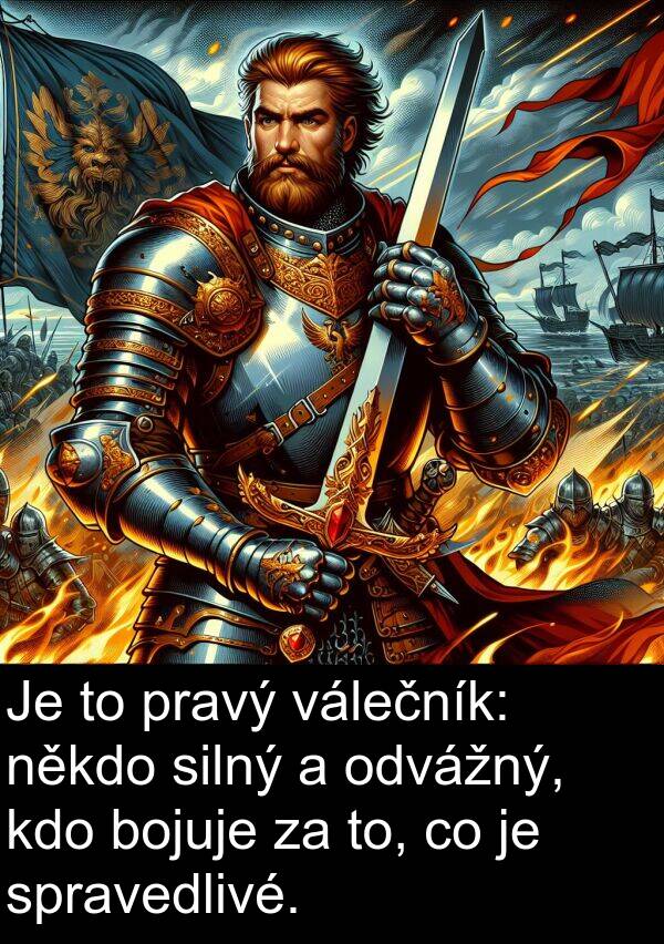 válečník: Je to pravý válečník: někdo silný a odvážný, kdo bojuje za to, co je spravedlivé.