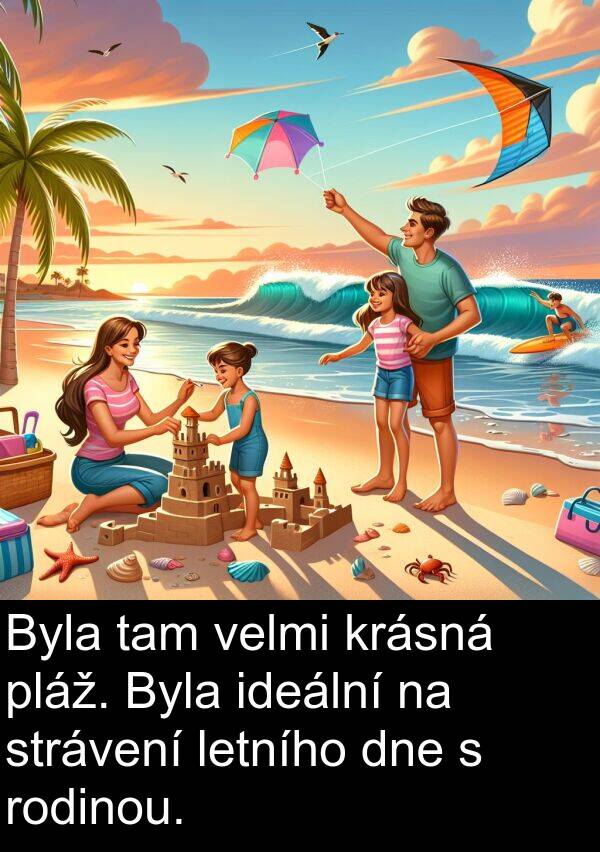 tam: Byla tam velmi krásná pláž. Byla ideální na strávení letního dne s rodinou.