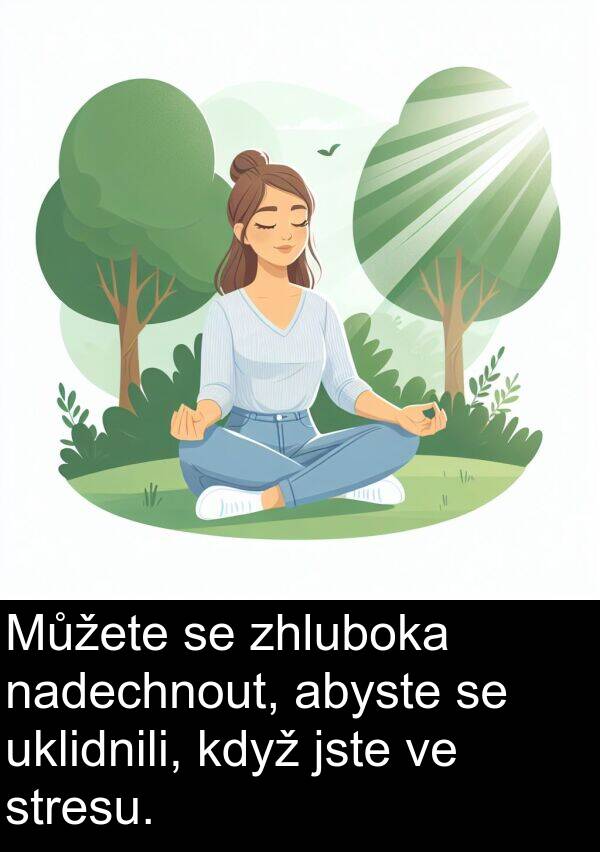 abyste: Můžete se zhluboka nadechnout, abyste se uklidnili, když jste ve stresu.