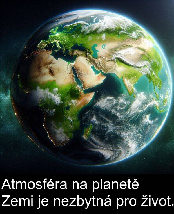 život: Atmosféra na planetě Zemi je nezbytná pro život.