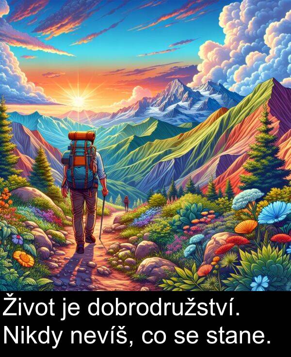 stane: Život je dobrodružství. Nikdy nevíš, co se stane.
