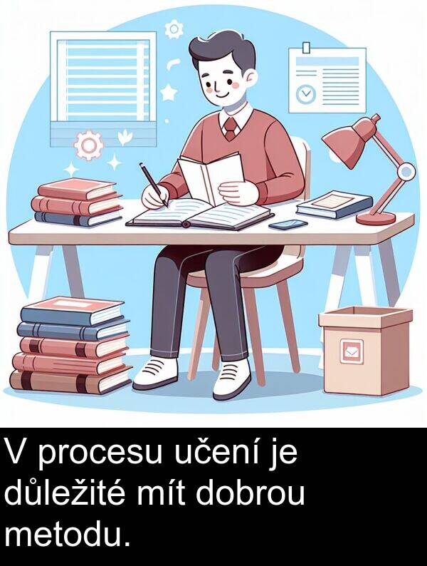 učení: V procesu učení je důležité mít dobrou metodu.