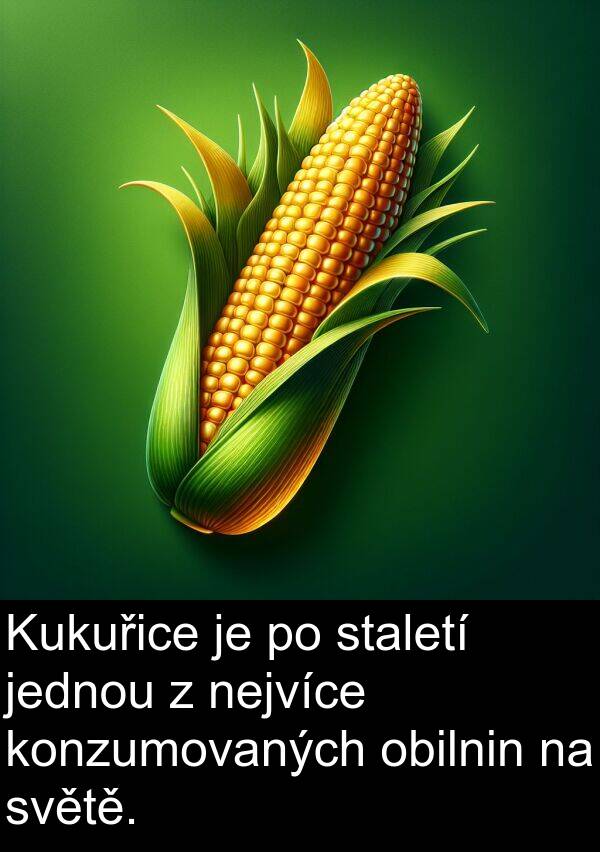 obilnin: Kukuřice je po staletí jednou z nejvíce konzumovaných obilnin na světě.