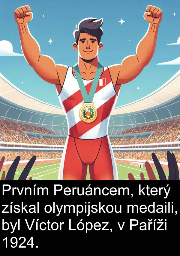 získal: Prvním Peruáncem, který získal olympijskou medaili, byl Víctor López, v Paříži 1924.