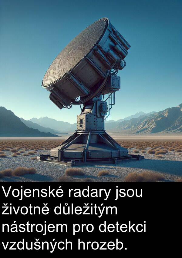 radary: Vojenské radary jsou životně důležitým nástrojem pro detekci vzdušných hrozeb.