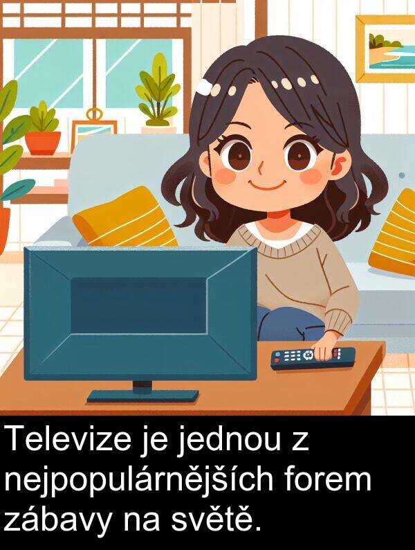 zábavy: Televize je jednou z nejpopulárnějších forem zábavy na světě.